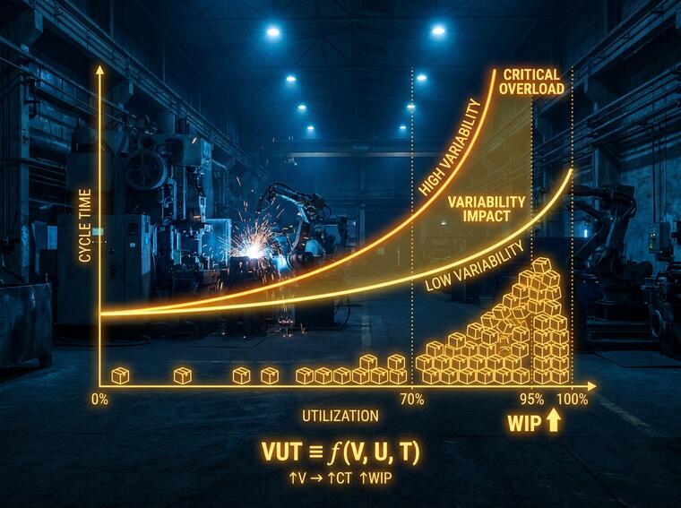 VUT equation — cycle time vs utilization